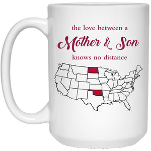 North Dakota Oklahoma The Love Between Mother And Son Mug - Mug Teezalo