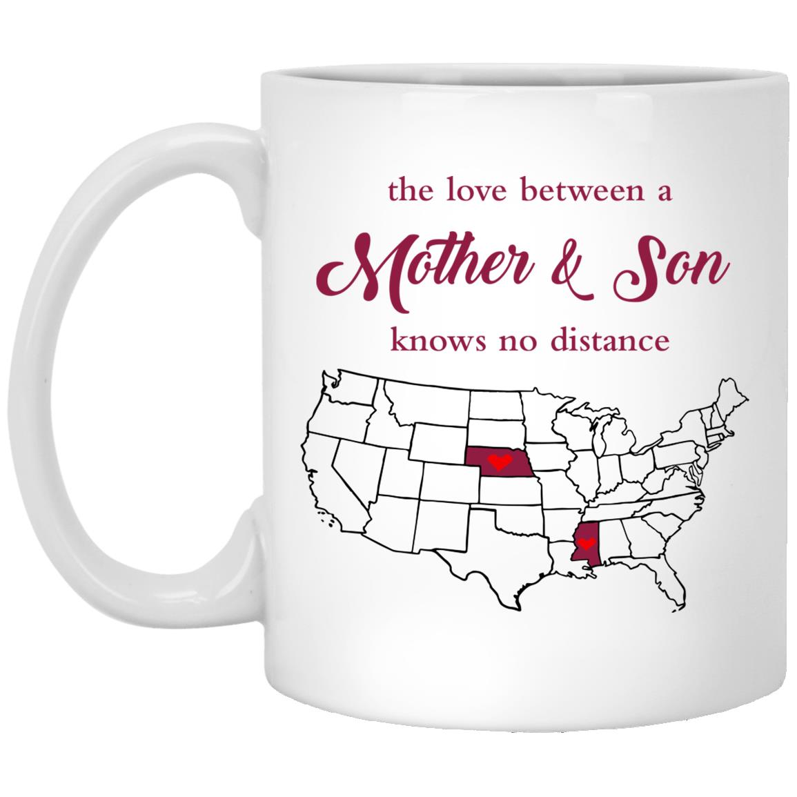 Mississippi Nebraska The Love Between Mother And Son Mug - Mug Teezalo