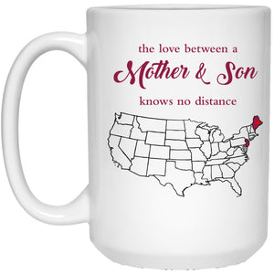 New Jersey Maine The Love Between Mother And Son Mug - Mug Teezalo