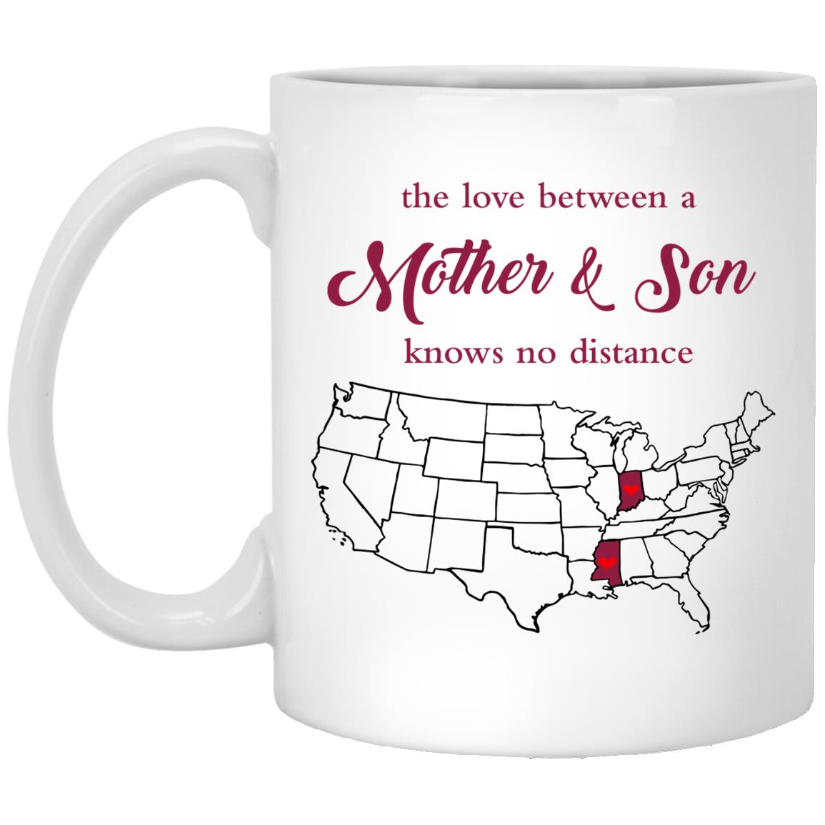 Mississippi Indiana The Love Between Mother And Son Mug - Mug Teezalo