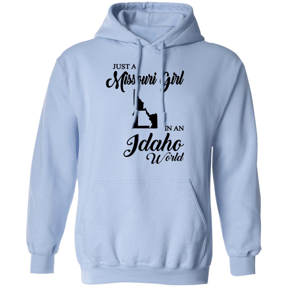 Just A Missouri Girl In An Idaho World T Shirt - T-shirt Teezalo