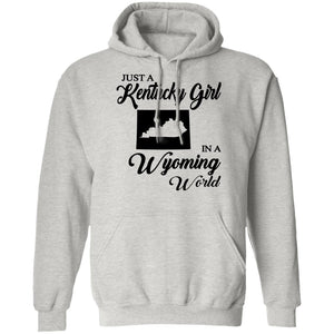 Just A Kentucky Girl In A Wyoming World T-Shirt - T-shirt Teezalo