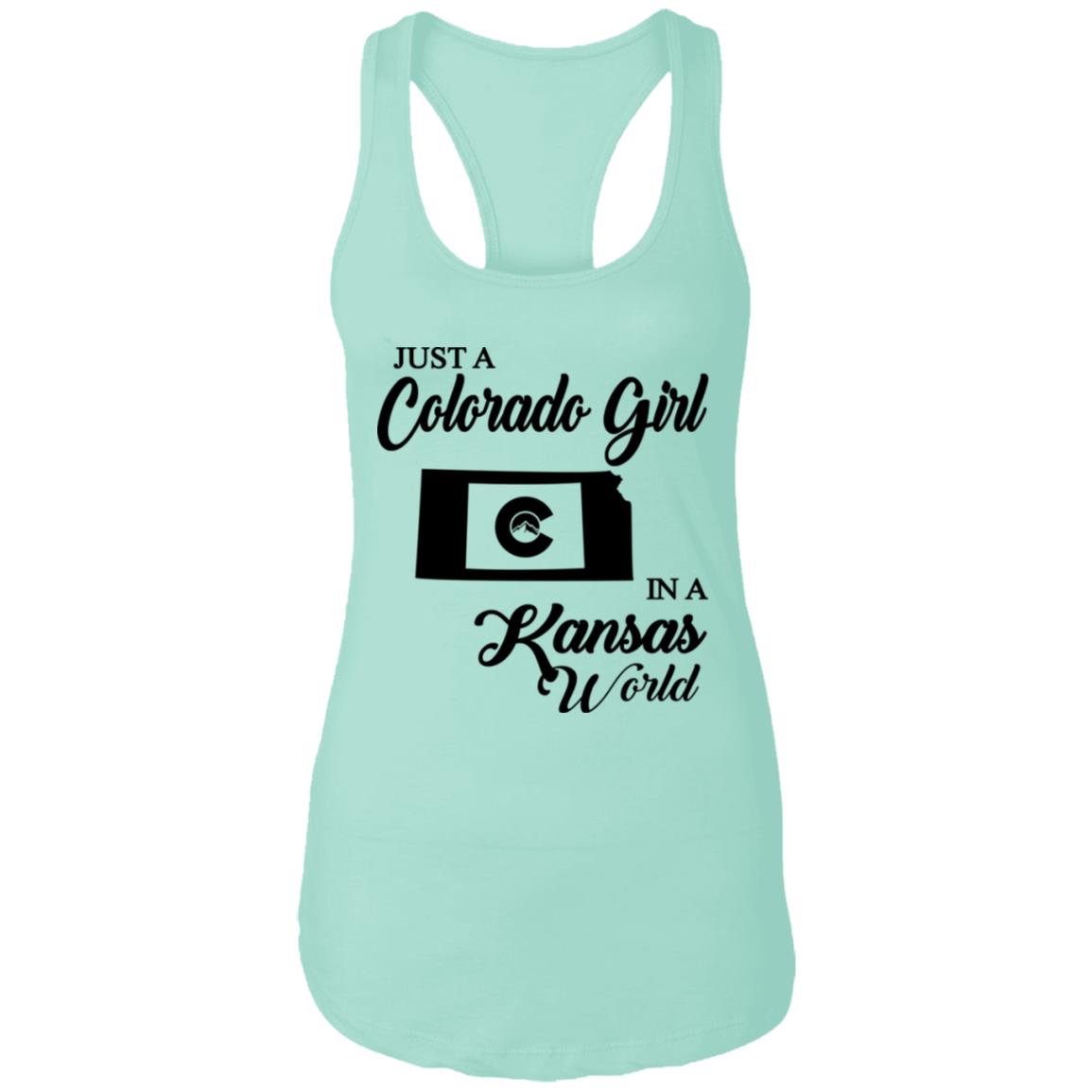 Just A Colorado Girl In A Kansas World T-shirt - T-shirt Teezalo