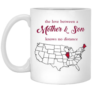 Illinois Maine The Love Between Mother And Son Mug - Mug Teezalo