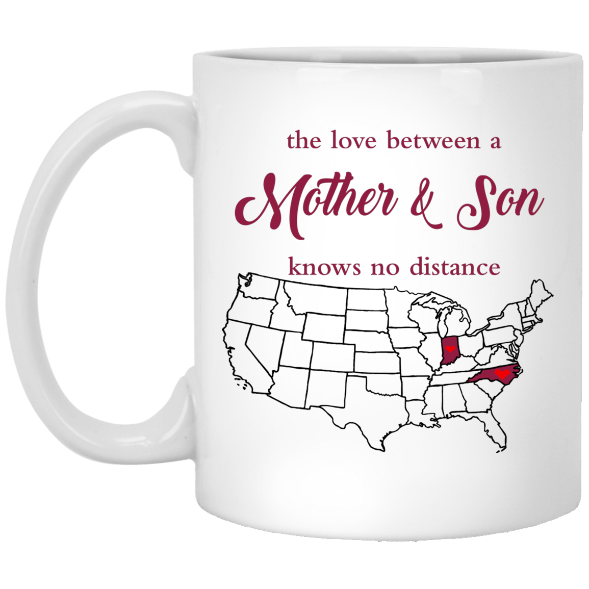 North Carolina Indiana Mother And Son Mug - Mug Teezalo