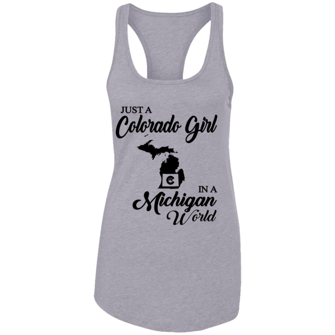 Just A Colorado Girl In A Michigan World T-shirt - T-shirt Teezalo