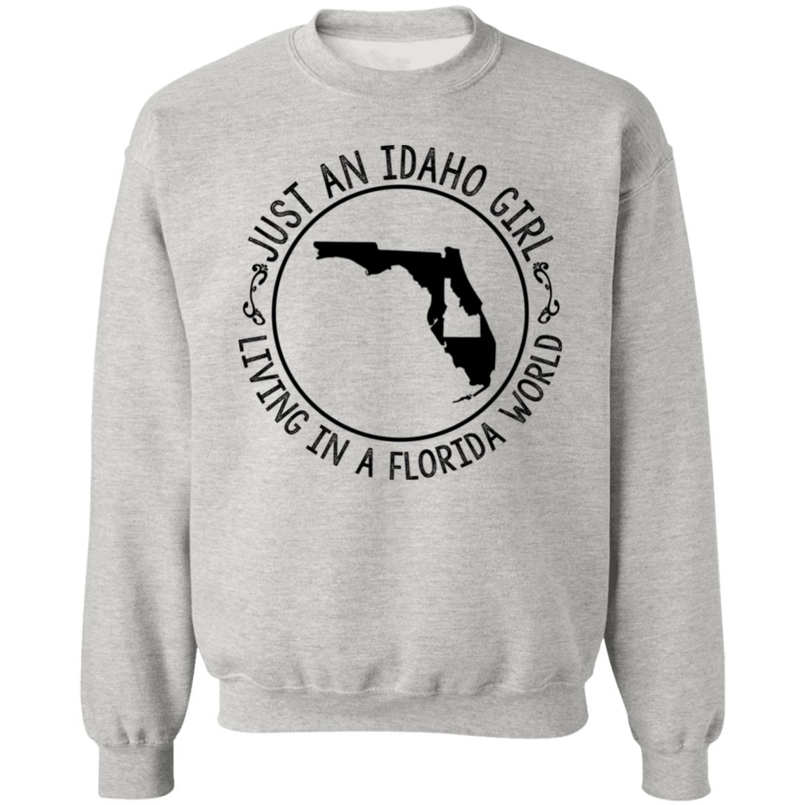 Idaho Girl Living In Florida World T - Shirt - T-shirt Teezalo