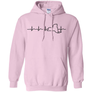 New York Heart Beat Hoodie - Hoodie Teezalo