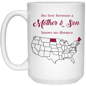 Maine North Dakota The Love Between Mother And Son Mug - Mug Teezalo