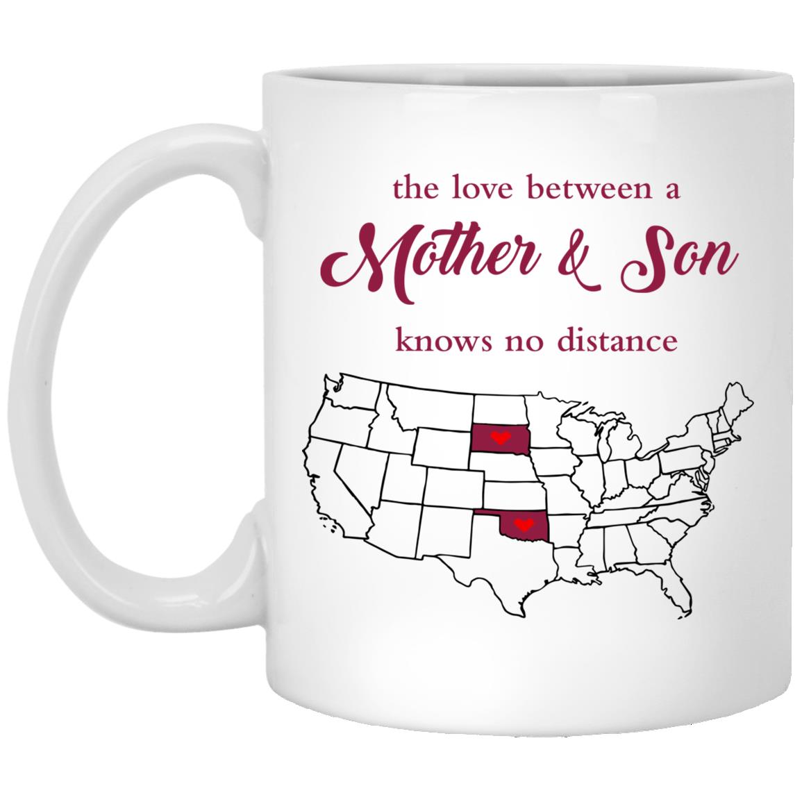 Oklahoma South Dakota The Love Between Mother And Son Mug - Mug Teezalo