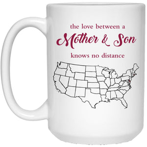 Rhode Island Delaware The Love Between Mother And Son Mug - Mug Teezalo