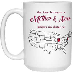 New Jersey Indiana The Love Between Mother And Son Mug - Mug Teezalo