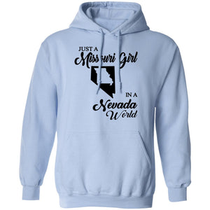 Just A Missouri Girl In A Nevada World T Shirt - T-shirt Teezalo