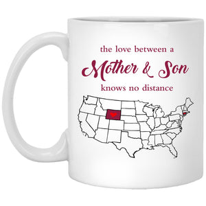 Connecticut Wyoming The Love Between Mother And Son Mug - Mug Teezalo