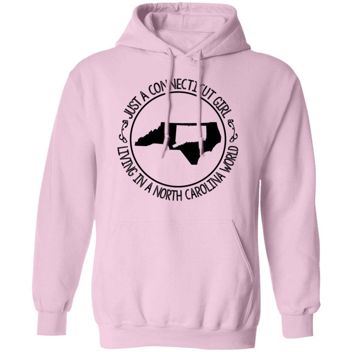 Just A Connecticut Girl In A North Carolina World T Shirt - T-shirt Teezalo