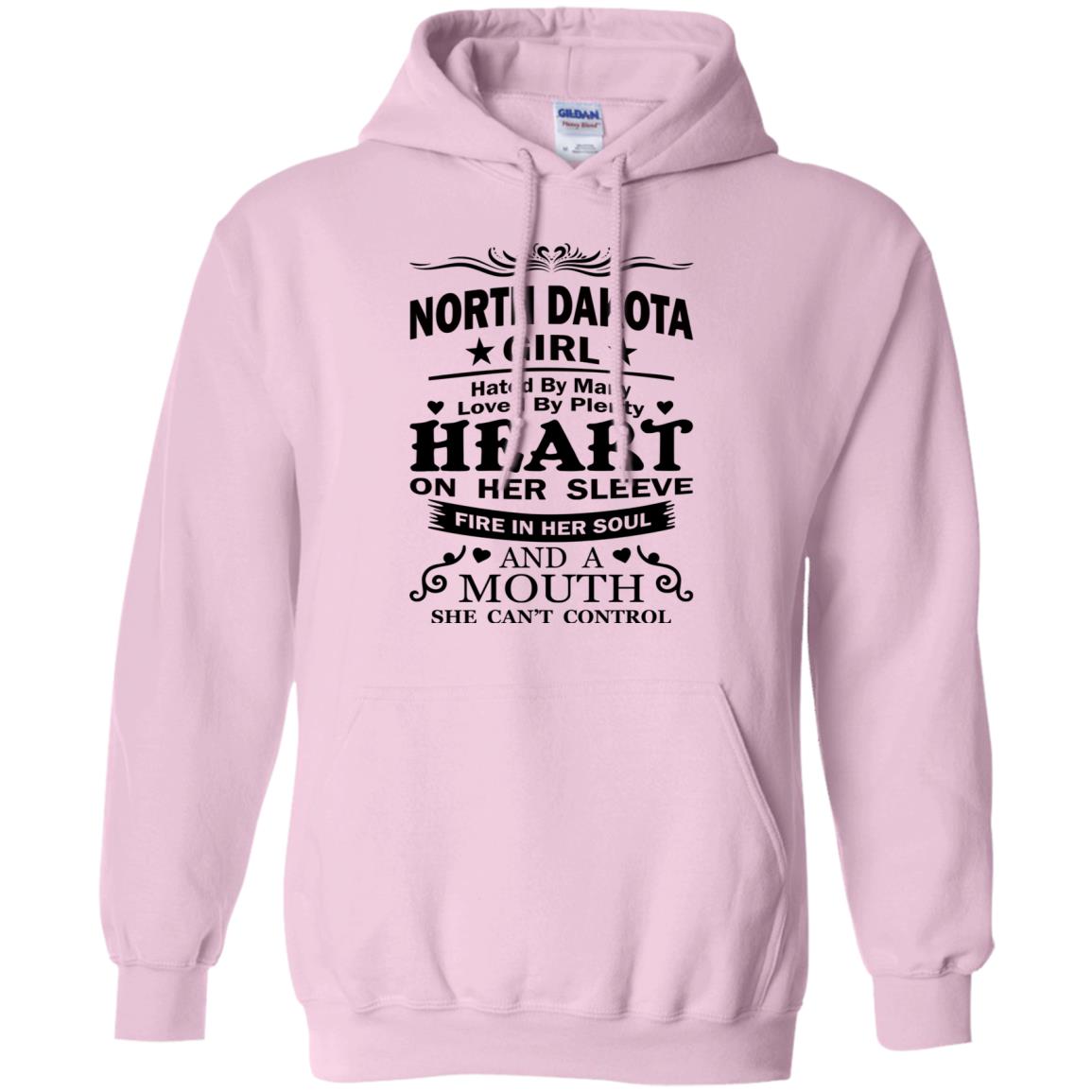 North Dakota Girl Hated By Many Loved By Plenty Hoodie - Hoodie Teezalo
