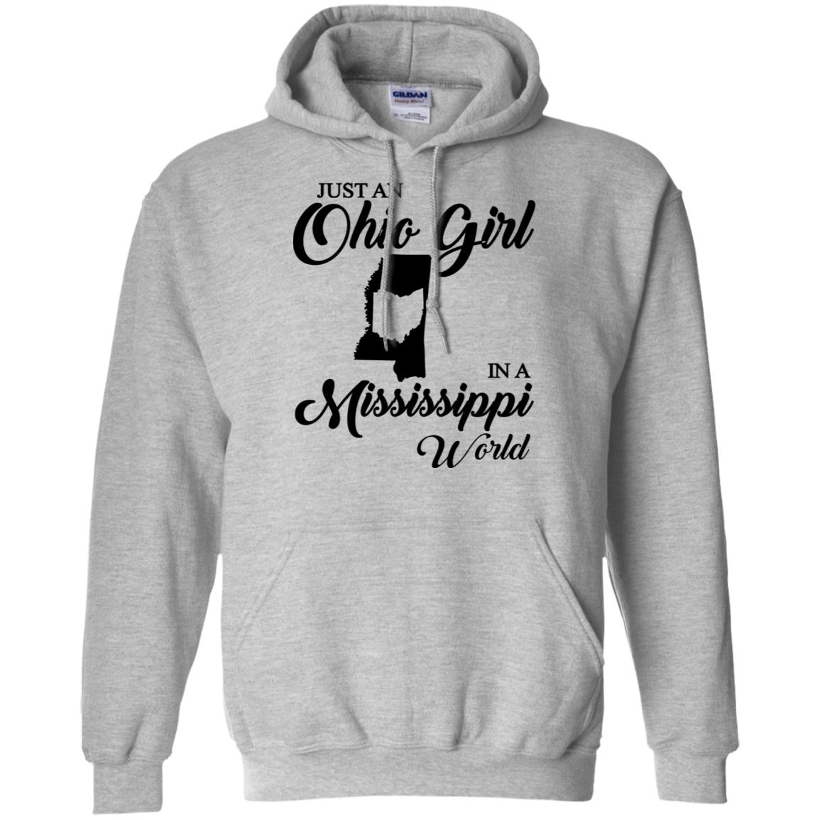 Just An Ohio Girl In A Mississippi World T-Shirt - T-shirt Teezalo