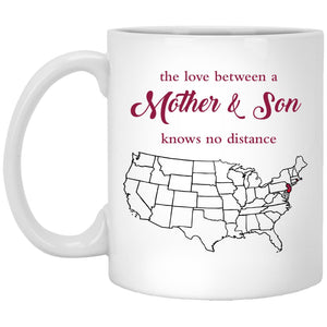 Rhode Island New Jersey The Love Between Mother And Son Mug - Mug Teezalo
