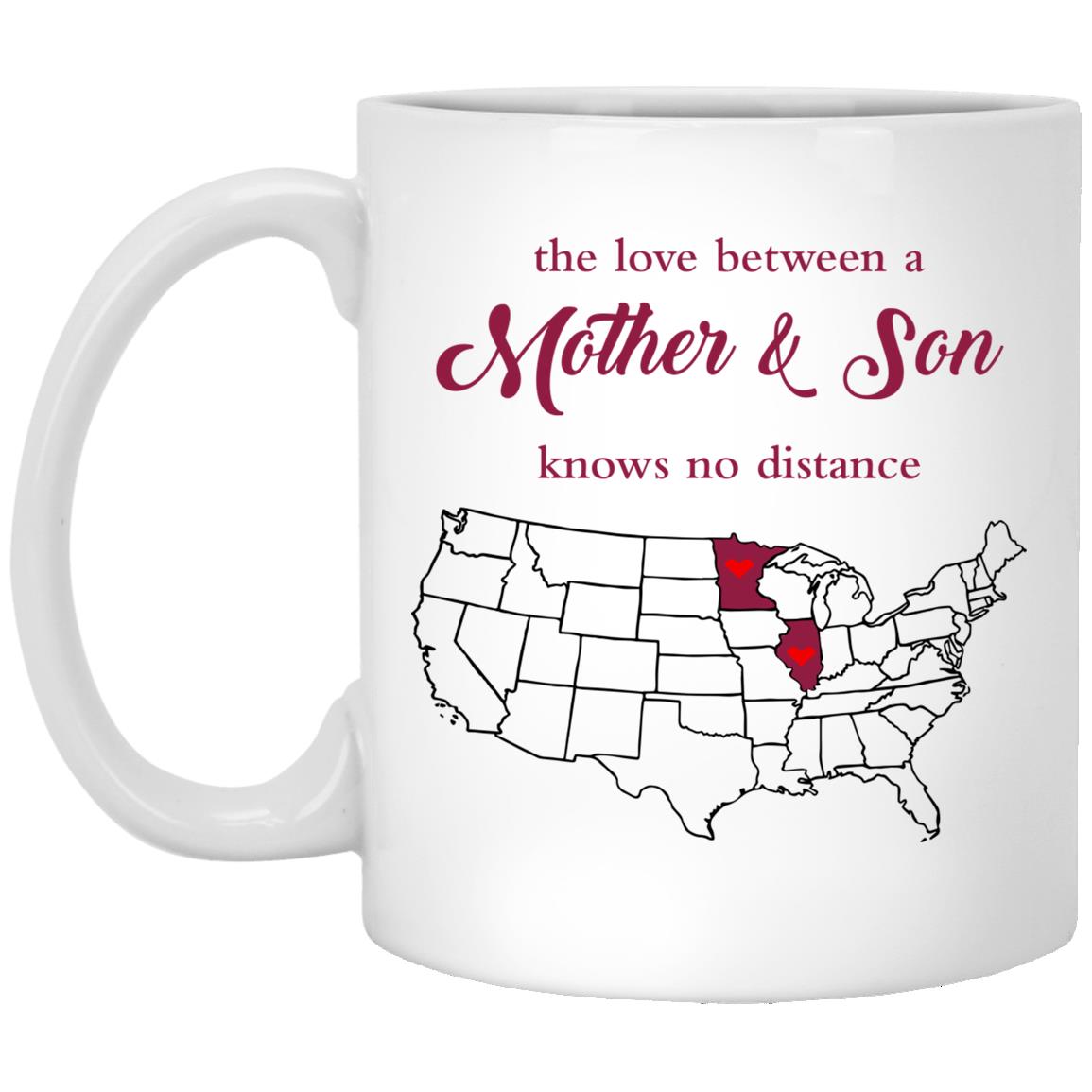 Illinois Minnesota The Love Between Mother And Son Mug - Mug Teezalo