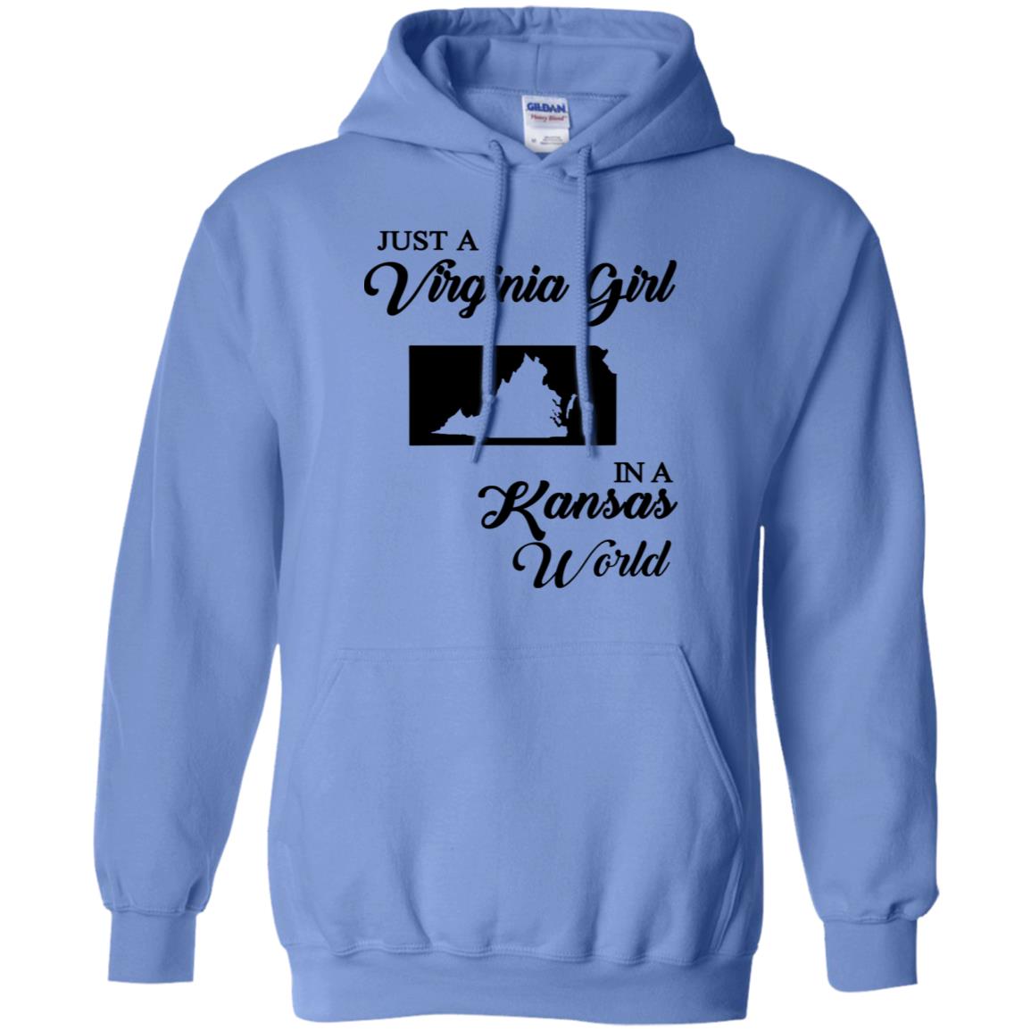 Just A Virginia Girl In A Kansas World T-Shirt - T-shirt Teezalo
