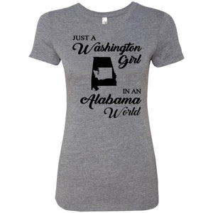 Just A Washington Girl In An Alabama World T-Shirt - T-shirt Teezalo