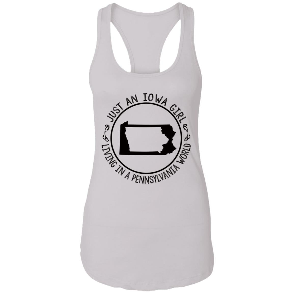 Just An Iowa Girl Living In A Pennsylvania World Hoodie - Hoodie Teezalo