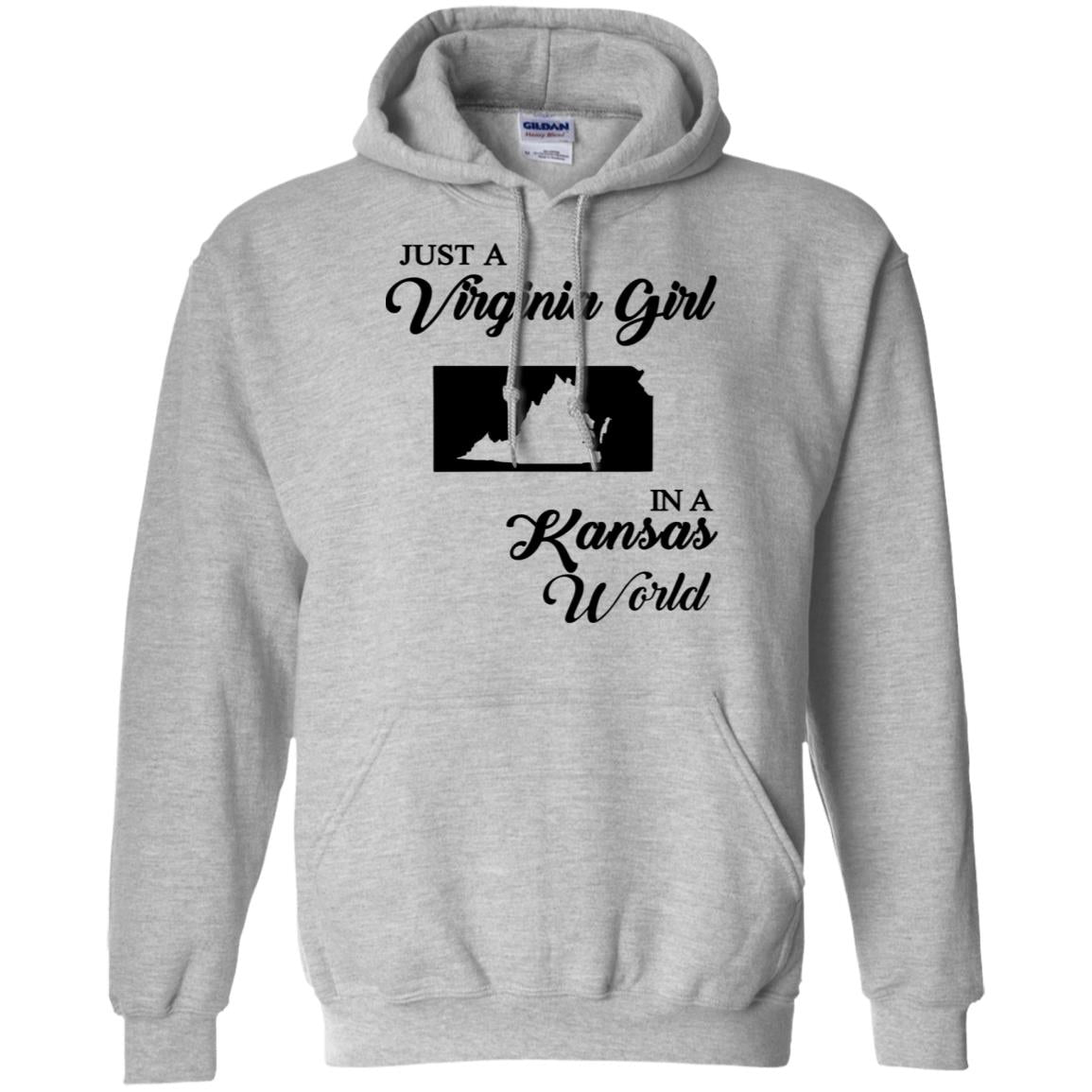 Just A Virginia Girl In A Kansas World T-Shirt - T-shirt Teezalo