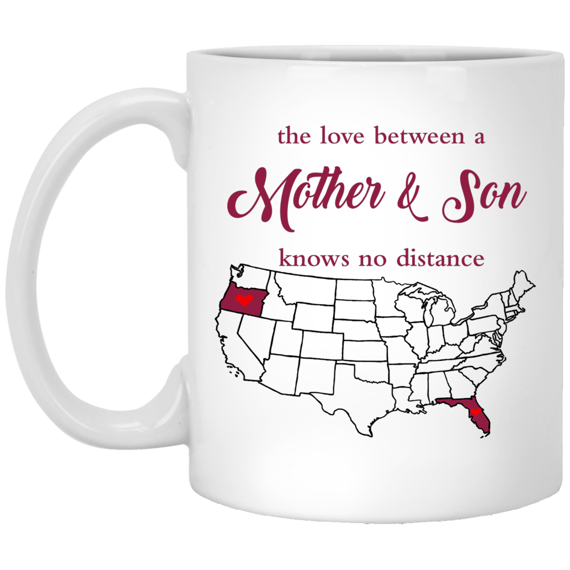 Oregon Florida Mother And Son Mug - Mug Teezalo