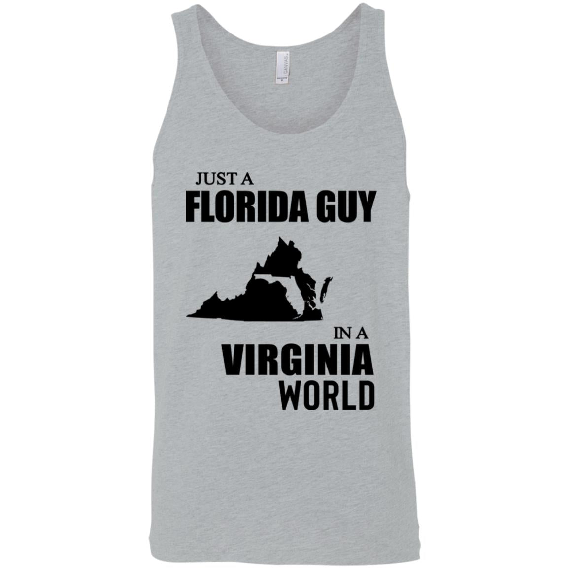 Just A Florida Guy In A Virginia World T-Shirt - T-shirt Teezalo