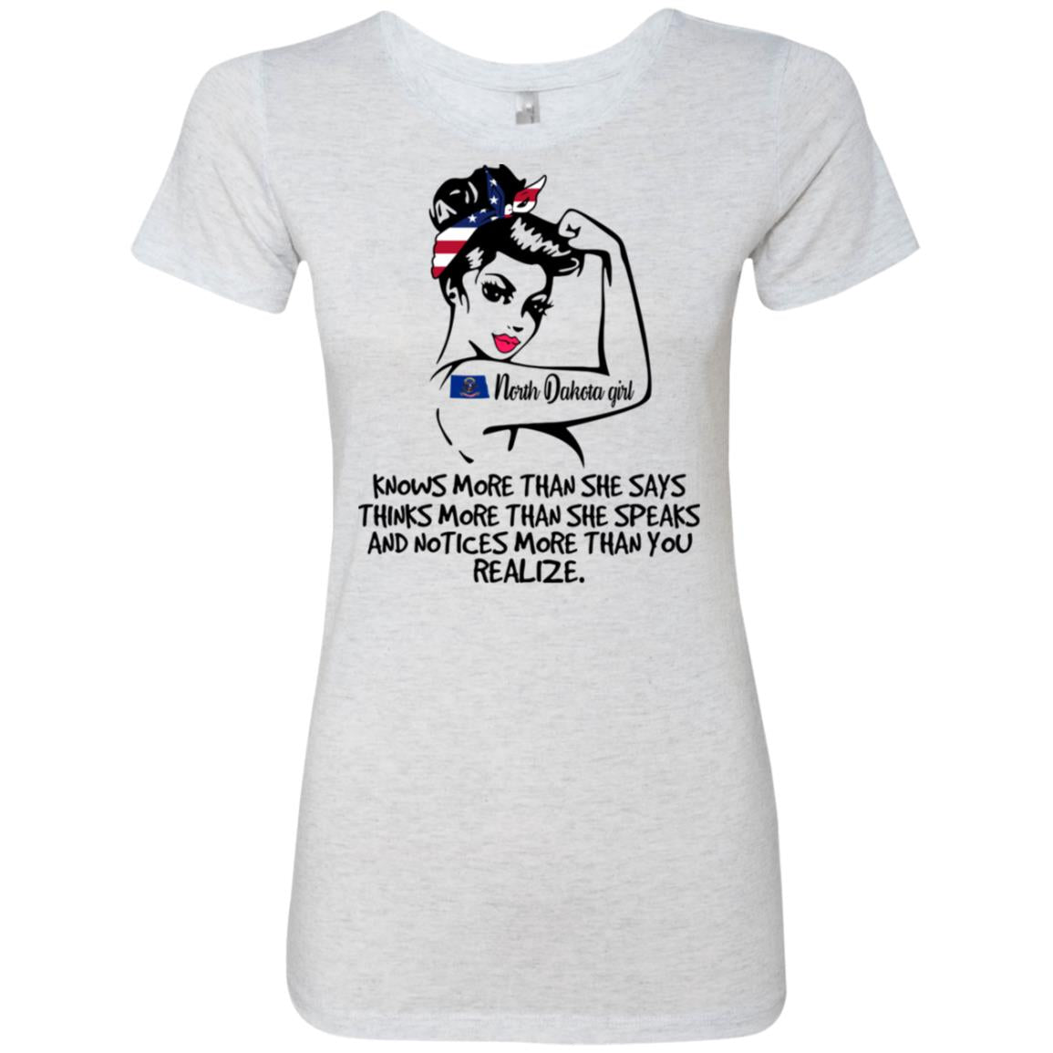 North Dakota Girl Knows More Than She Says Hoodie - Hoodie Teezalo