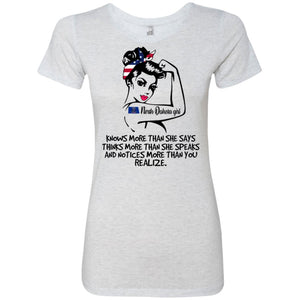 North Dakota Girl Knows More Than She Says Hoodie - Hoodie Teezalo