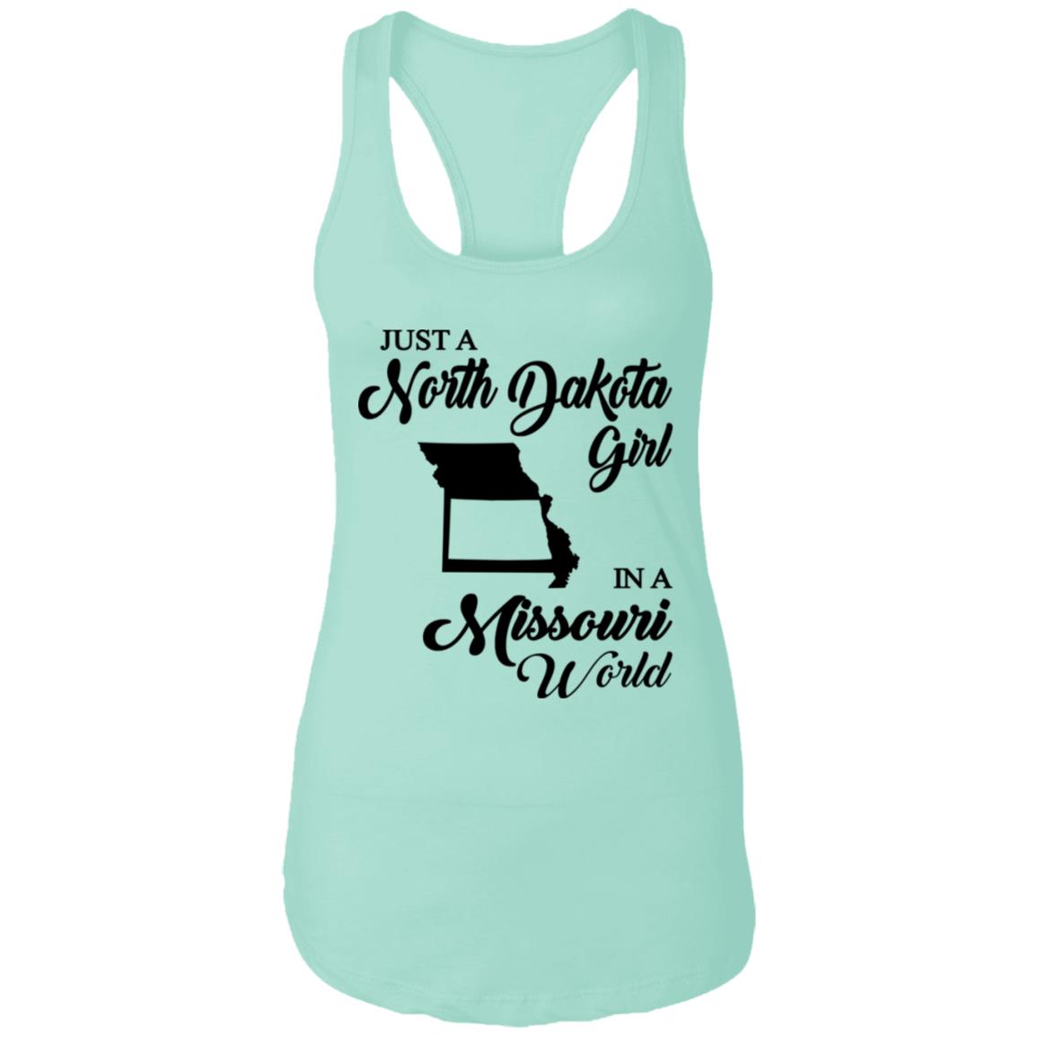 Just A North Dakota Girl In A Missouri World T Shirt - T-shirt Teezalo
