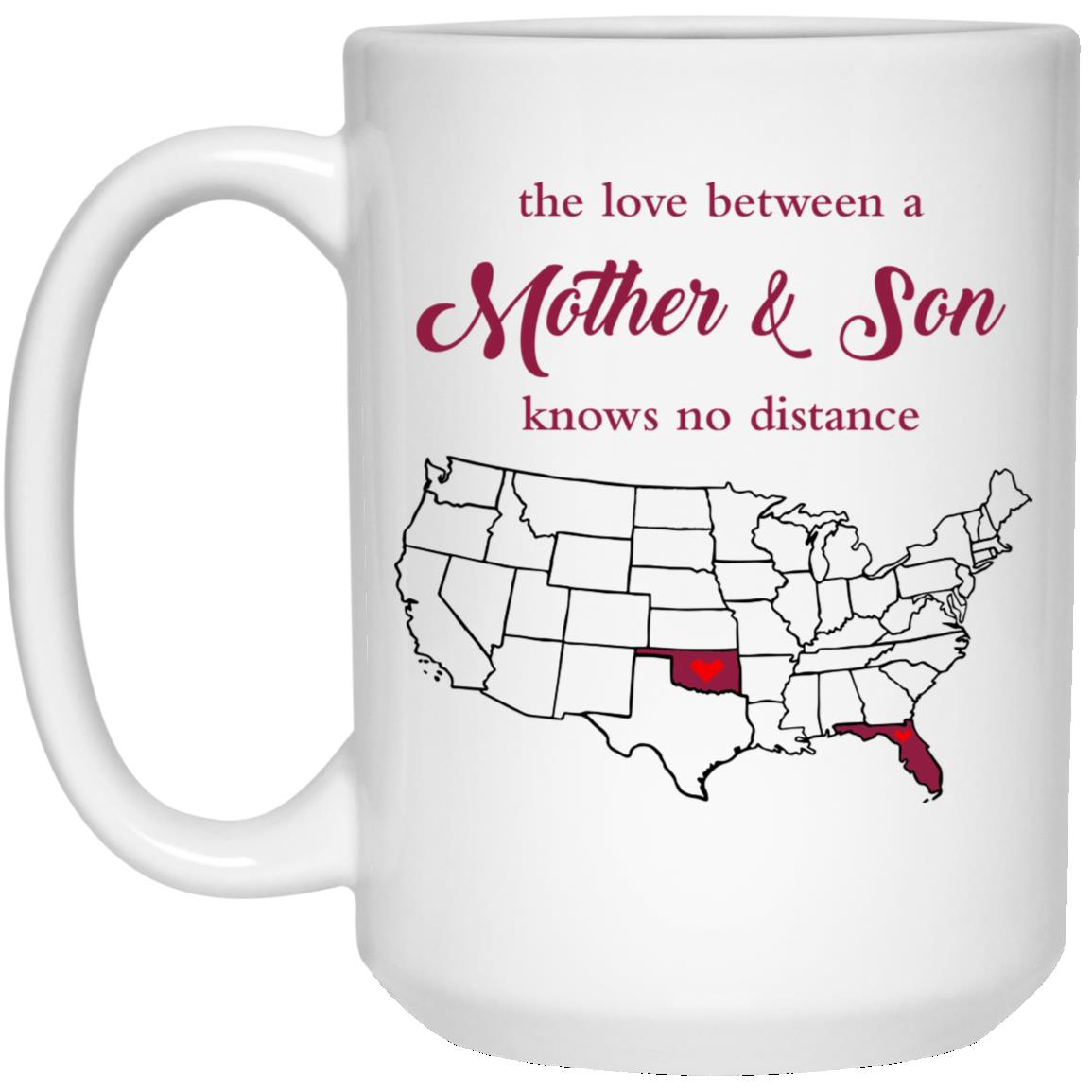 Florida Oklahoma The Love Between Mother And Son Mug - Mug Teezalo