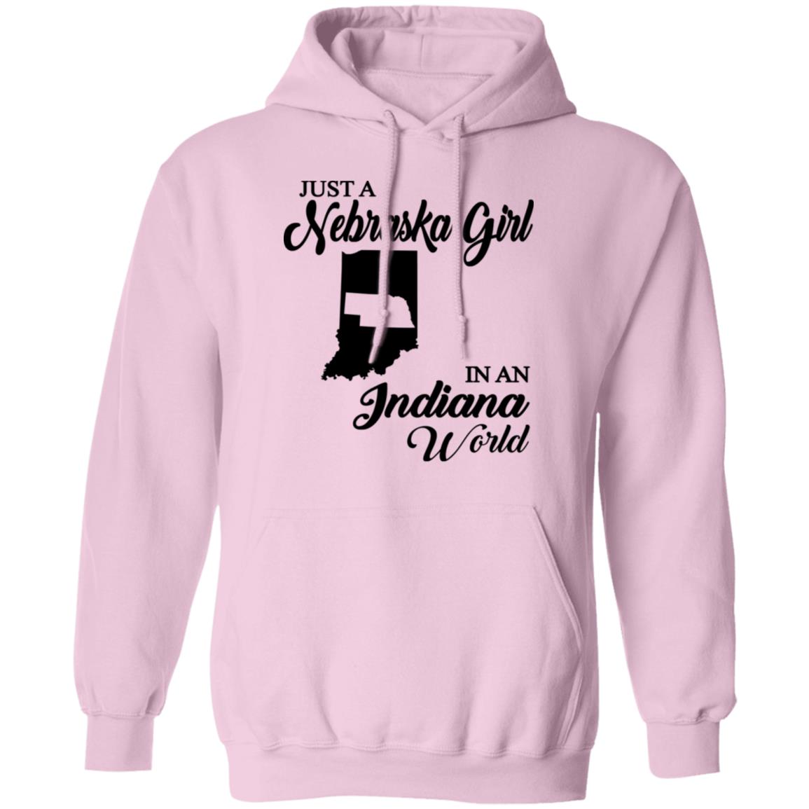 Just A Nebraska Girl In An Indiana World T-Shirt - T-shirt Teezalo