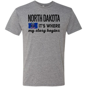 North Dakota Where My Story Begins Hoodie - Hoodie Teezalo