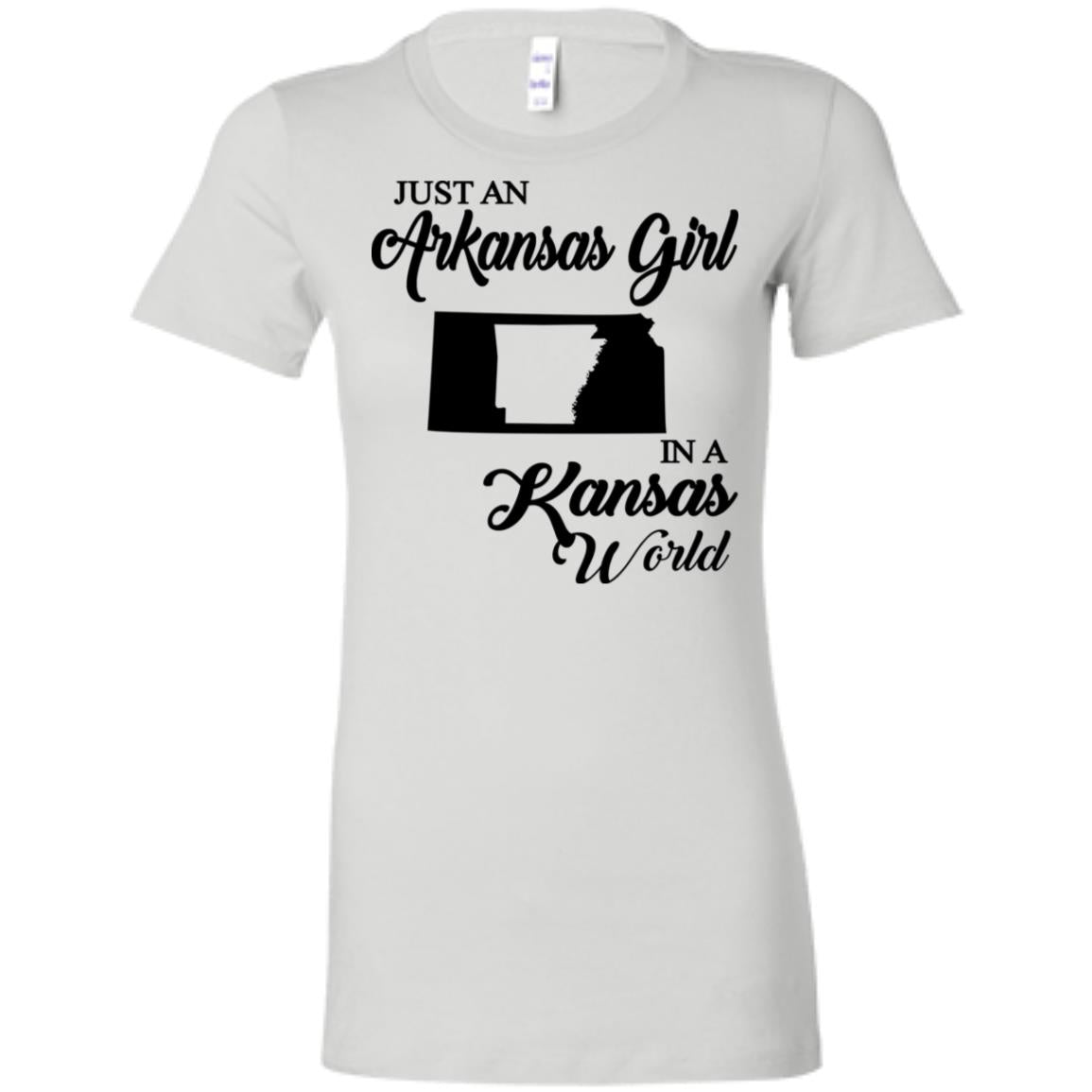 Just An Arkansas Girl In A Kansas World T Shirt - T-shirt Teezalo