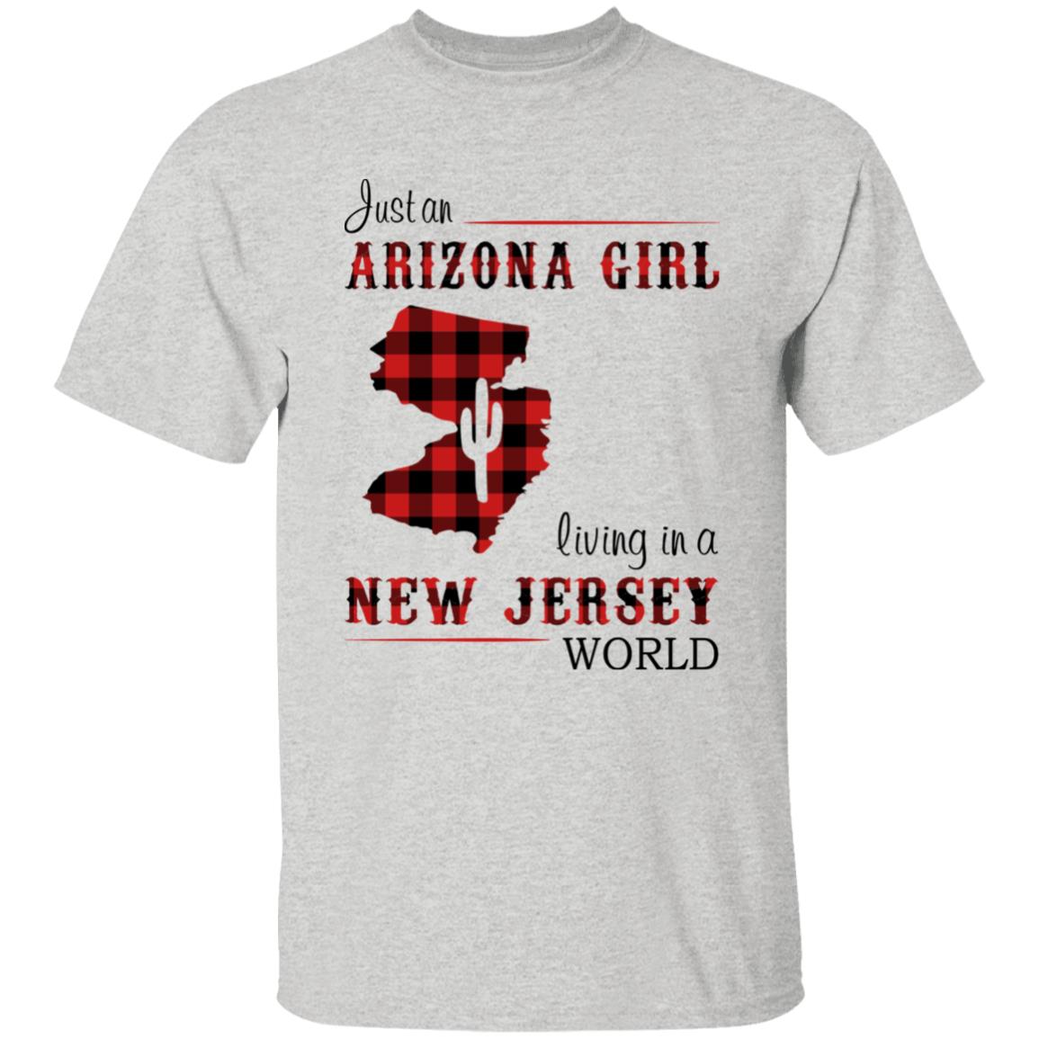 Just An Arizona Girl Living In A New Jersey World T-shirt - T-shirt Born Live Plaid Red Teezalo