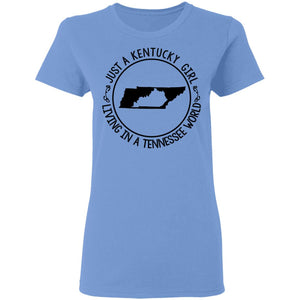 Kentucky Girl Living In Tennessee World Hoodie - T-shirt Teezalo