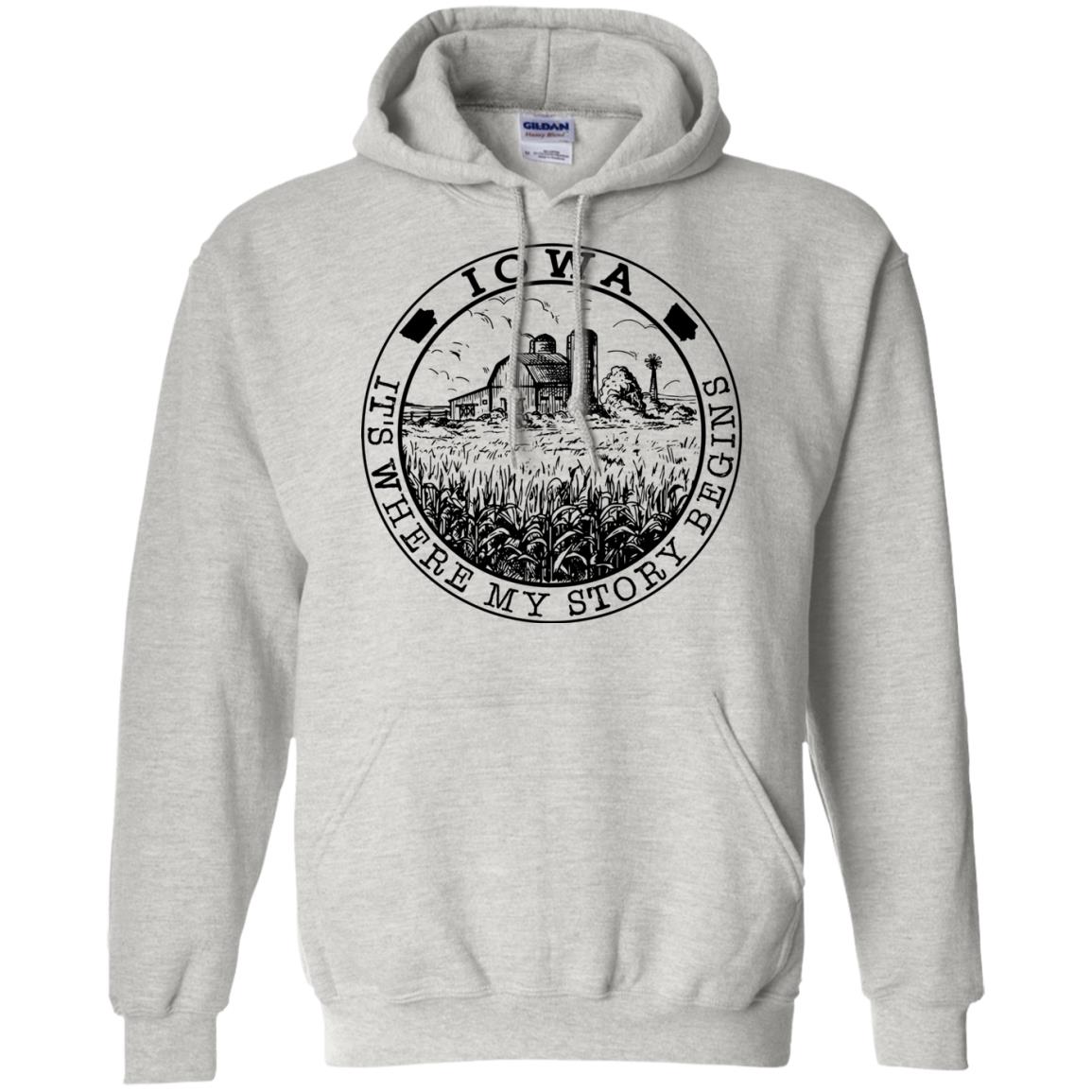 Iowa It's Where My Story Begins T- Shirt - T-shirt Teezalo