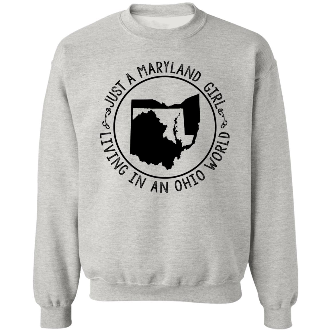 Maryland Girl Living In Ohio World T-Shirt - T-shirt Teezalo