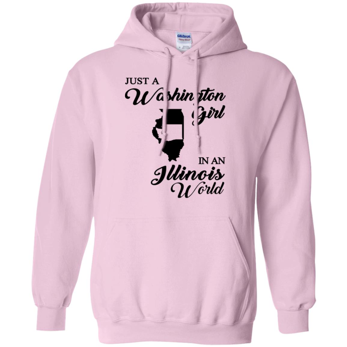 Just A Washington Girl In An Illinois World T-Shirt - T-shirt Teezalo