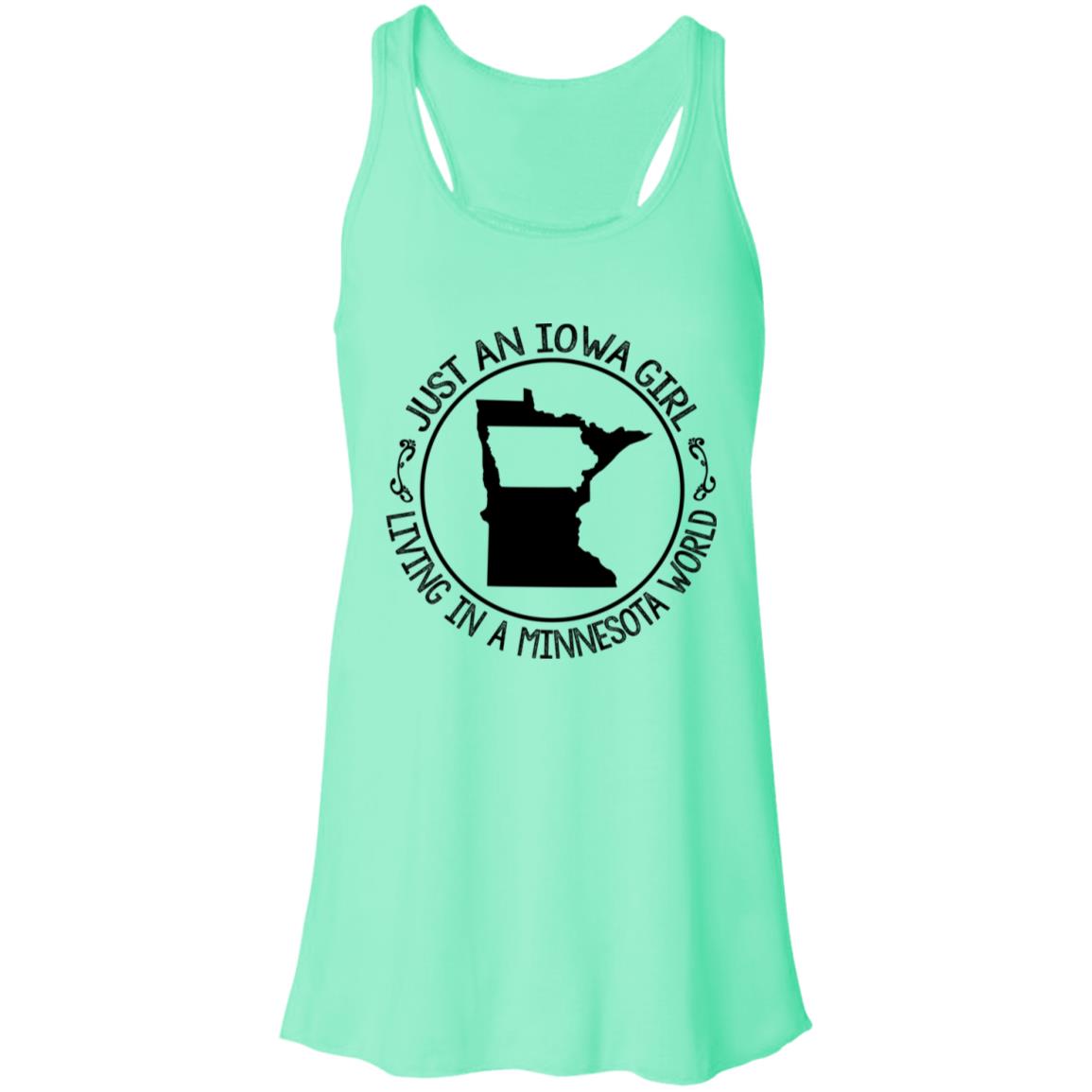 Iowa Girl Living In A Minnesota World T- Shirt - T-shirt Teezalo