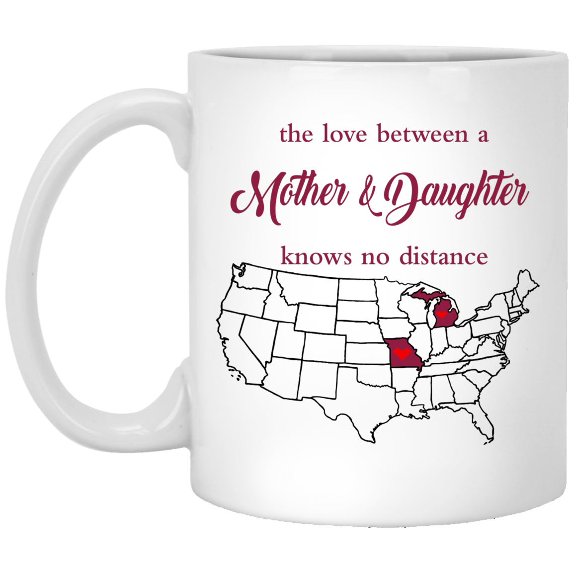 Missouri Michigan Mother Daughter Mug - Mug Teezalo