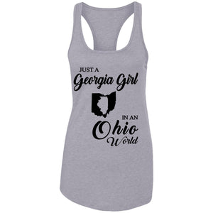 Just A Georgia Girl In An Ohio World T-Shirt - T-Shirt Teezalo