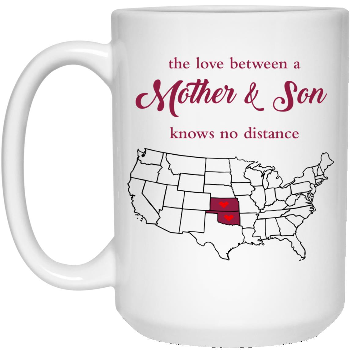 Kansas Oklahoma The Love Between Mother And Son Mug - Mug Teezalo