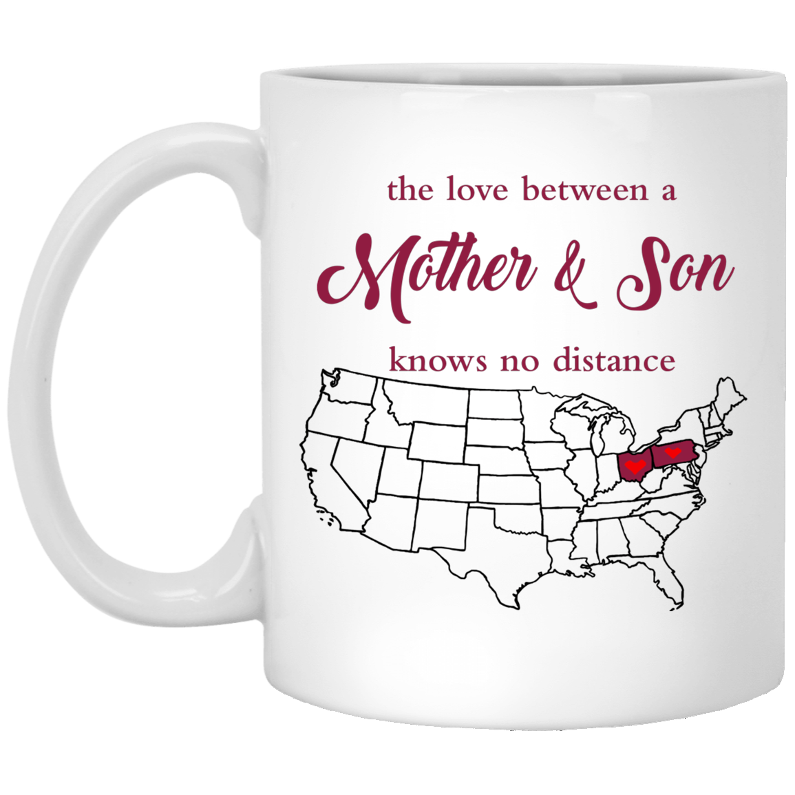 Pennsylvania Ohio Mother And Son Mug - Mug Teezalo