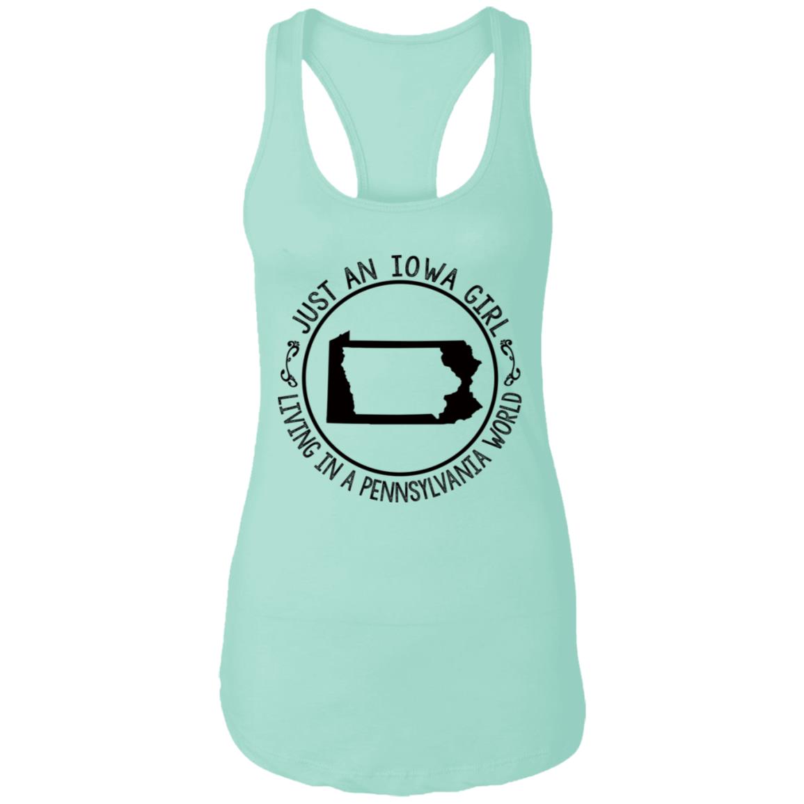 Just An Iowa Girl Living In A Pennsylvania World Hoodie - Hoodie Teezalo