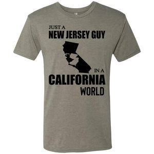 Just A New Jersey Guy In A California World T-Shirt - T-shirt Teezalo