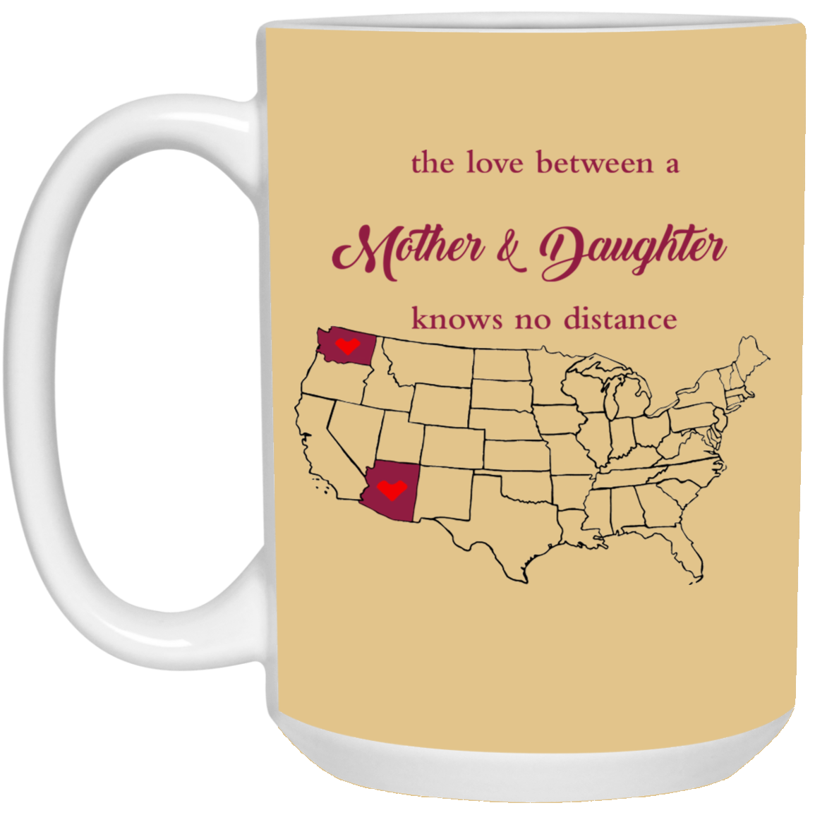 Washington Arizona Love A Mother And Daughter Mug - Mug Teezalo