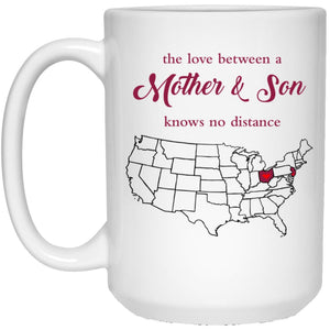 New Jersey Ohio The Love Between Mother And Son Mug - Mug Teezalo